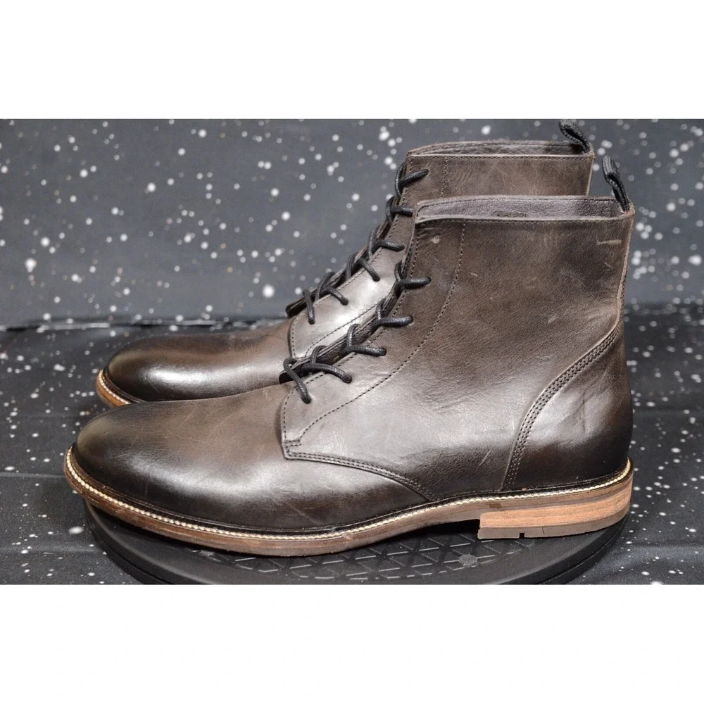 RODD & GUNN Black Plain Toe Boot US 8 D EU 41 $228 BRAND‎ NEW